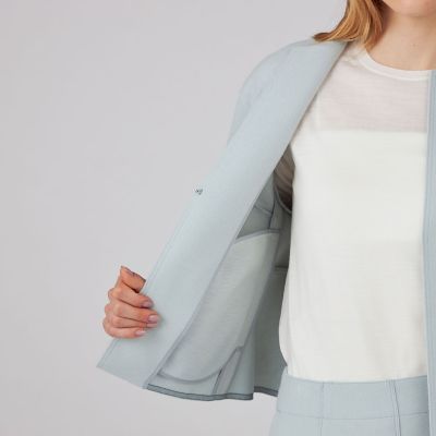 出品4/23まで ニードルジャージー バックペプラムジャケット ニードルジャージー バックペプラムジャケット | maison