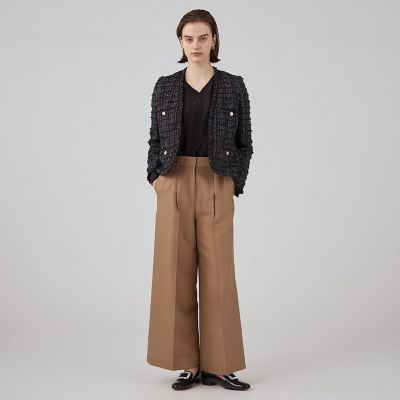 トゥモローランド アルパカウールツイードカラーレスジャケット