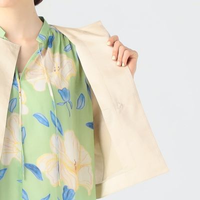リネンコットンムーブ クルーネックジャケット | maison