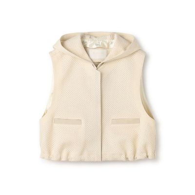 フラワージャカード ワイドスリーブショートジレ