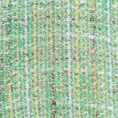 カラースパングルツイード　ノーカラージャケット