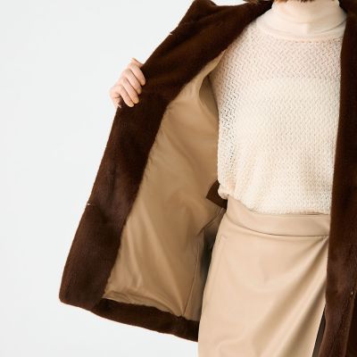 スムースファー フーディーポンチョ | maison TOMORROWLAND/メゾン