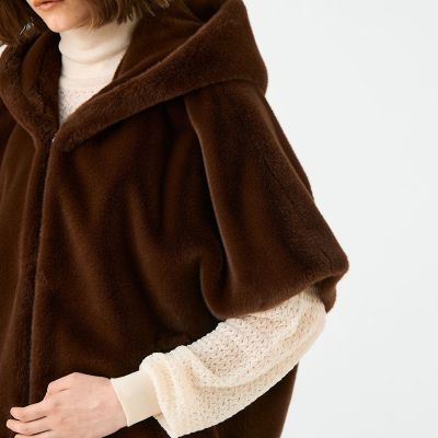 スムースファー フーディーポンチョ | maison TOMORROWLAND/メゾン