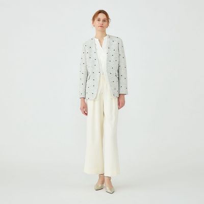 ラッピングツイード Vカラージャケット | maison TOMORROWLAND/メゾン