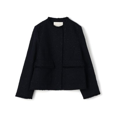 ＜maison TOMORROWLAND＞【送料無料】コットンスラブツイード　セミダブルクルーネックジャケット