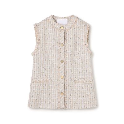 ＜maison TOMORROWLAND＞Ｍｉｌｌｅ－ｆｅｕｉｌｌｅ　クルーネックジレ