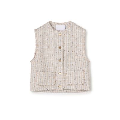 ＜maison TOMORROWLAND＞Ｍｉｌｌｅ－ｆｅｕｉｌｌｅ　ショートジレ