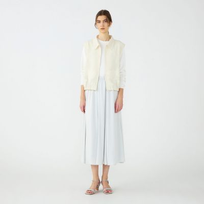 Ballsey　フラワーメッシュエンブロイダリー ジップアップジレライトベージュ フラワーメッシュエンブロイダリー ジップアップジレ | maison