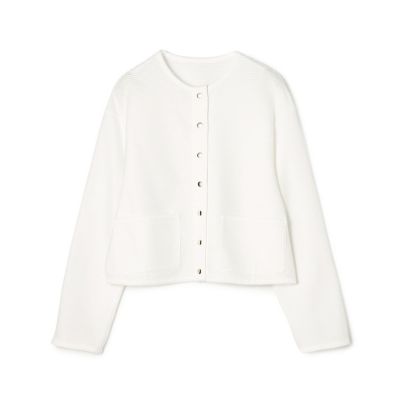 ＜maison TOMORROWLAND＞ドライボーダージャージー　ショートカーディガン