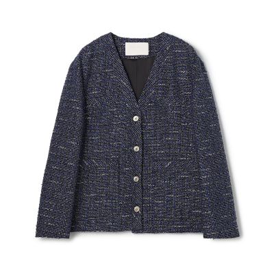 ＜maison TOMORROWLAND＞【予約商品３月下旬以降順次お届け】エアリーファンシーツイード　Ｖカラージャケット