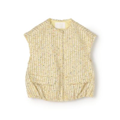 ＜maison TOMORROWLAND＞ブライトヤーンツイード　ショートジレ