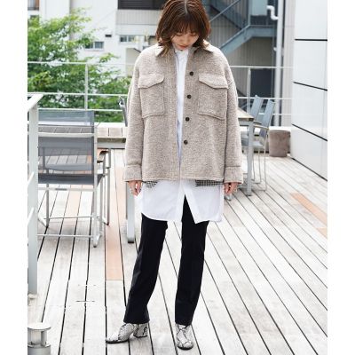＜maison TOMORROWLAND＞ポリエステルウール　シャツブルゾン