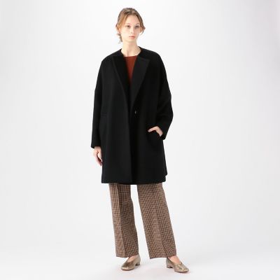 ▪️美品 ドゥロワー ダブルフェイス ノーカラー ロングコート ウール 34 2025年最新】ドゥロワー コートの人気アイテム - メルカリ