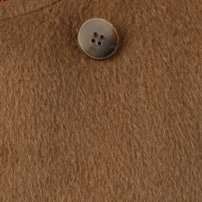 アルパカウールシャギー　ノーカラーコート