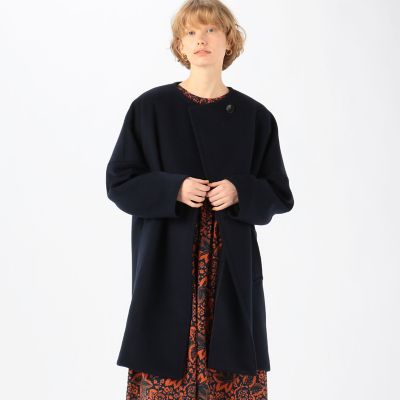 VALENTINO最高級ライン極美品ダブルフェイス★ケープコート シャルムダブルフェイス ノーカラーコート | maison