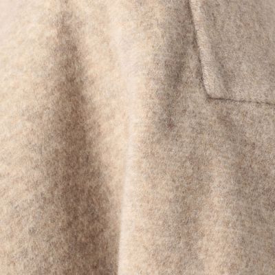 ウールカシミヤダブルフェイス ノーカラーコート | maison