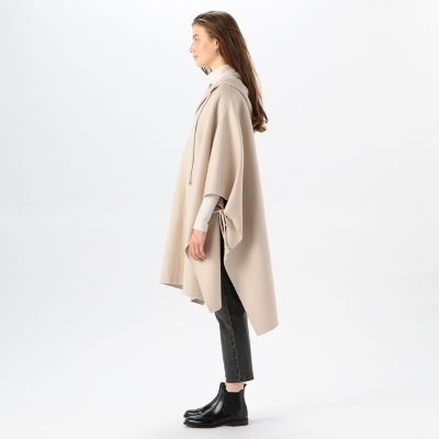 新品】DES PRÉS ポンチョ風ウールジャケット カシミア入 1 ベージュ