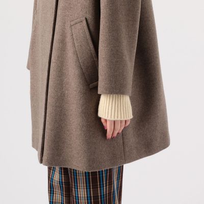 トゥモローランド カシミヤ ダブルフェイスバルカラーコート ウールカシミヤダブルフェイス バルカラーコート | maison