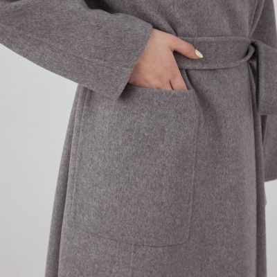 トゥモローランド　プレミアムウール100%リバー ノーカラーコート　定価7.4万 プレミアムウールリバー ノーカラーコート | maison