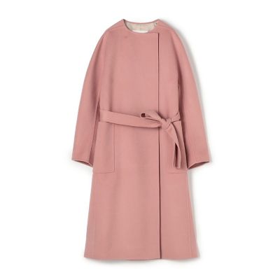 プレミアムウールリバー ノーカラーコート | maison