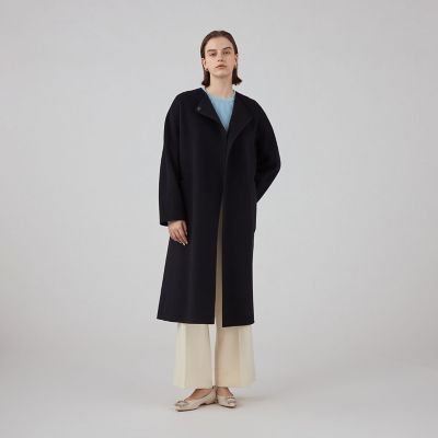 プレミアムウールリバー ノーカラーコート | maison TOMORROWLAND