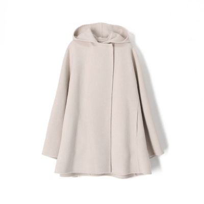 プレミアムウールリバー フーデッドショートコート | maison