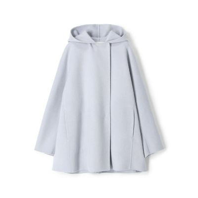 【tomocoさま専用】SALON ウールリバーフーデッドハーフコート tomocoさま専用】SALON ウールリバーフーデッドハーフコート