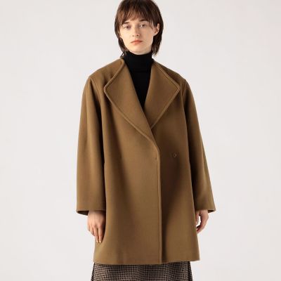 ウールカシミヤダブルフェイス ビックカラーコート | maison