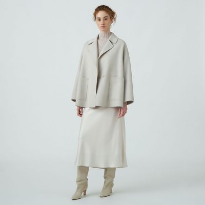 【Ballsey】プレミアムウールリバー オープンカラーショートコート プレミアムウールリバー オープンカラーショートコート