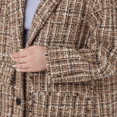 ラメミックスツイード　テーラーカラージャコット