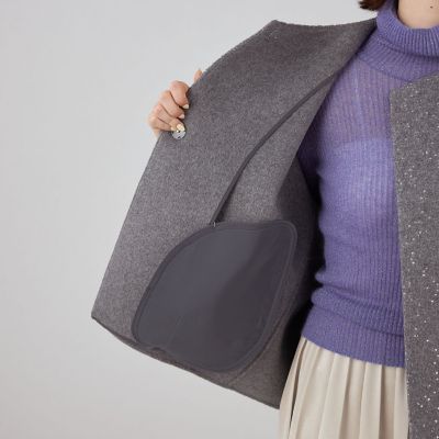 say____♡さま専用Ballseyスパンコールリバー ショートコクーンコート 送料無料】スパンコールリバー ショートコクーンコート | maison