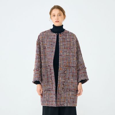フィルムヤーンツイード コクーンコート | maison TOMORROWLAND/メゾン