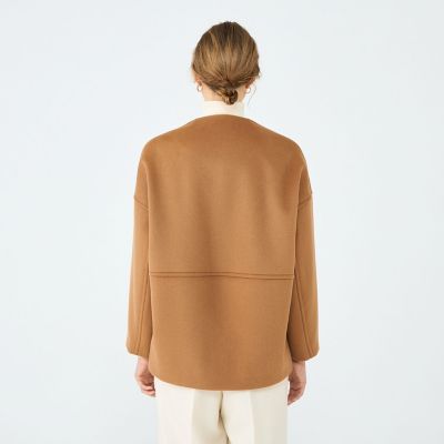 ウールカシミヤビーバー ショートコクーンコート | maison