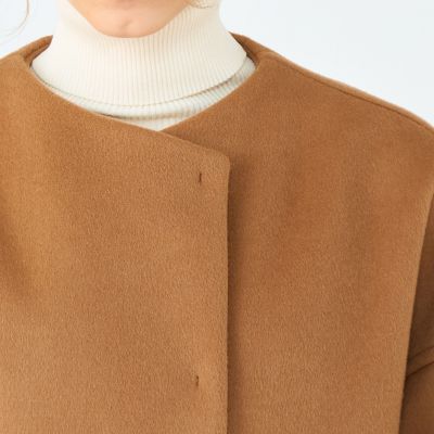 ウールカシミヤビーバー ショートコクーンコート | maison