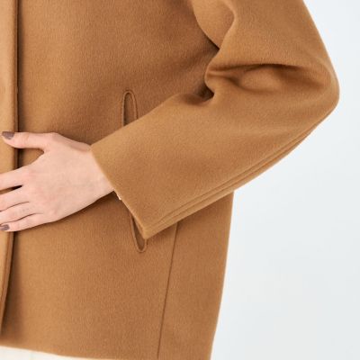 ウールカシミヤビーバー ショートコクーンコート | maison