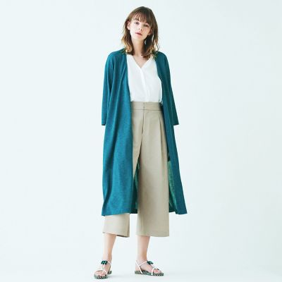 レーヨンポリエステルラメジャージー　ノーカラーコート