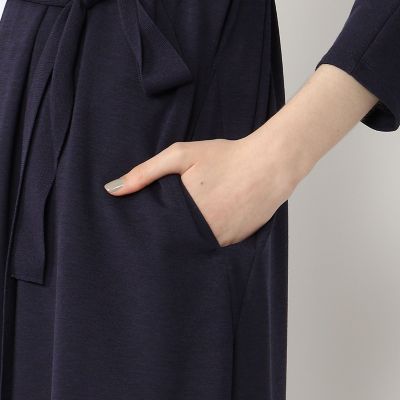 レーヨンポリエステルラメジャージー　ノーカラーコート