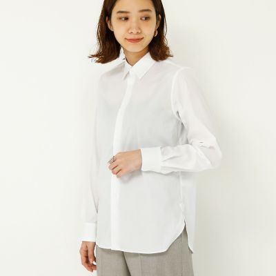 コットンナイロンストレッチ　レギュラーシャツ