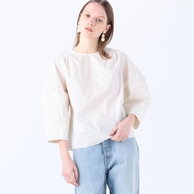 【ＷＥＢ限定】コットンシルクローン　ボリュームスリーブブラウス