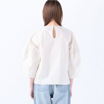 【ＷＥＢ限定】コットンシルクローン　ボリュームスリーブブラウス
