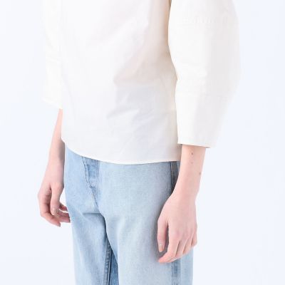 【ＷＥＢ限定】コットンシルクローン　ボリュームスリーブブラウス