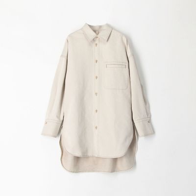コットンリネンチノ　オーバーサイズドシャツ