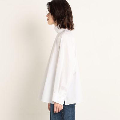 コットングログラン　ハイネックブラウス