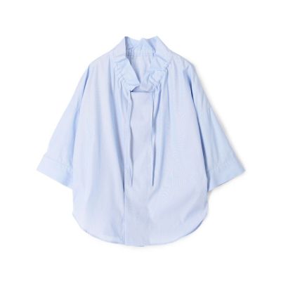 ＜maison TOMORROWLAND＞コットンブロード　ギャザーブラウス