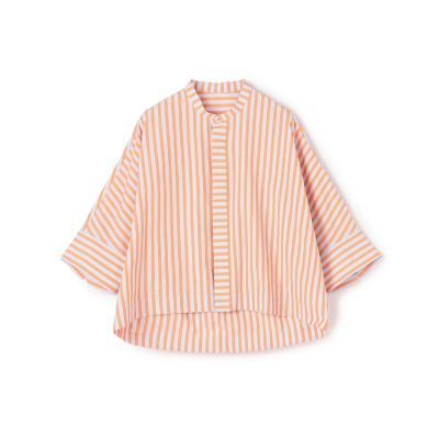 ＜maison TOMORROWLAND＞コットンシルクストライプ　ハーフスリーブシャツ