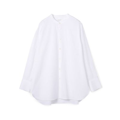 ＜maison TOMORROWLAND＞ファインブロード　バンドカラーシャツ