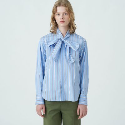 ファインブロード ボウタイブラウス | maison TOMORROWLAND/メゾン