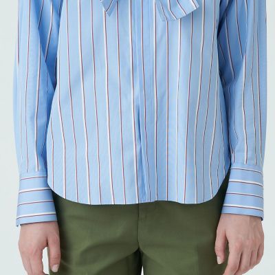 ファインブロード ボウタイブラウス | maison TOMORROWLAND/メゾン