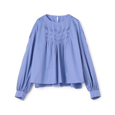 ＜maison TOMORROWLAND＞ソフトコットンサテン　ピンタックブラウス