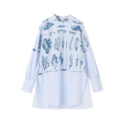 ＜maison TOMORROWLAND＞マリンプリント　チュニックシャツ